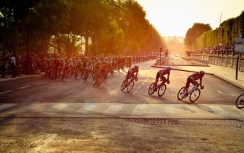 Ciclistas en una carrera